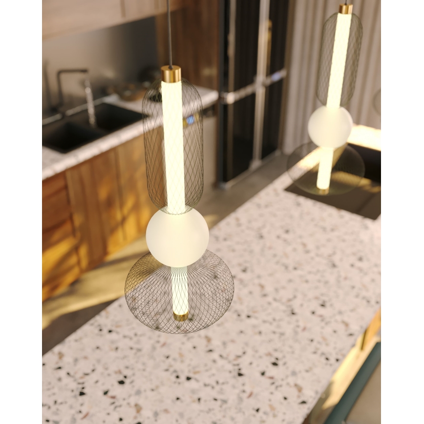 MAXLIGHT P0591 - LED-Hängeleuchte BORA LED/10W/230V d 22 cm weiß/schwarz
