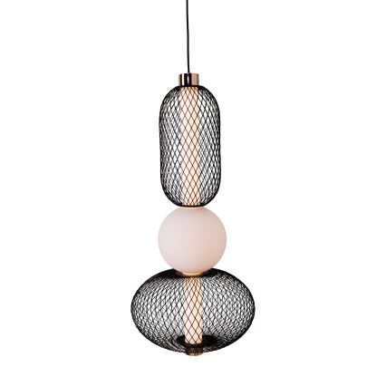 MAXLIGHT P0591 - LED-Hängeleuchte BORA LED/10W/230V d 22 cm weiß/schwarz
