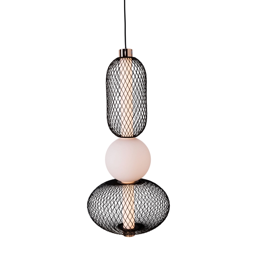 MAXLIGHT P0591 - LED-Hängeleuchte BORA LED/10W/230V d 22 cm weiß/schwarz