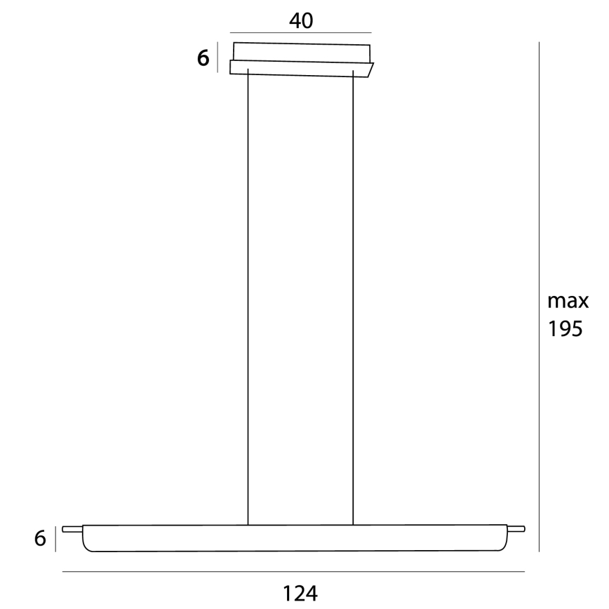 MAXLIGHT P0596 - Lampadario a sospensione con filo LED dimmerabile JO-JO LED/40W/230V 2700/4500/5500K ottone