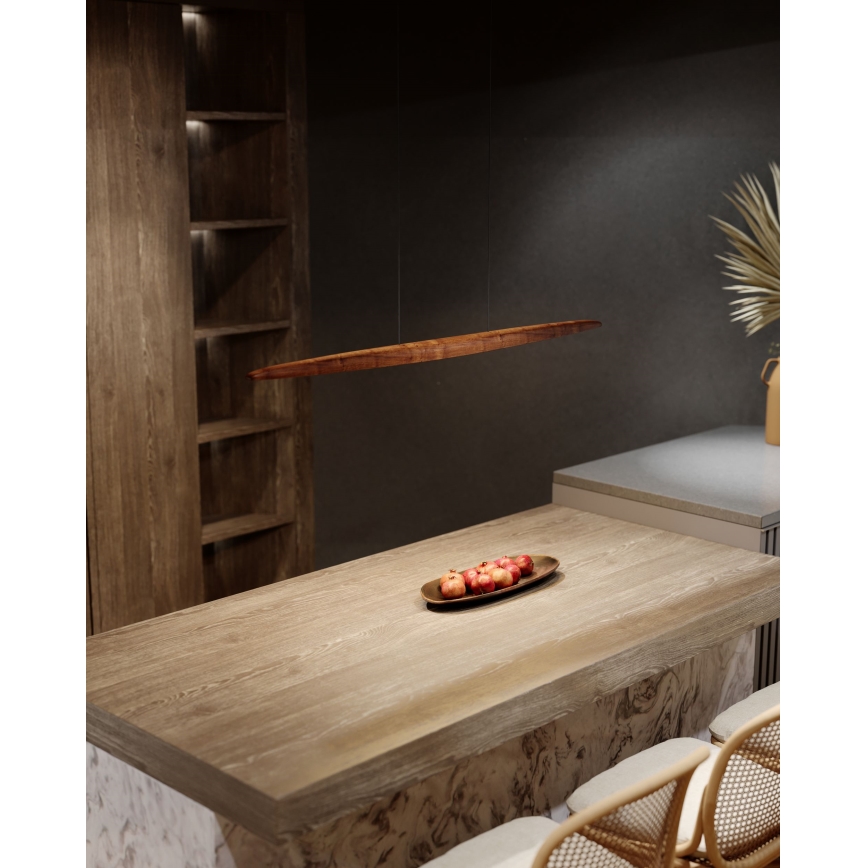 MAXLIGHT P0598 - LED-Hängeleuchte WOODY LED/25W/230V braun/Kiefer