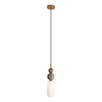 MAXLIGHT P0642 - NOVA Pendelleuchte an Kabel, 1x G9/12W/230V, Ø 12 cm, goldfarben