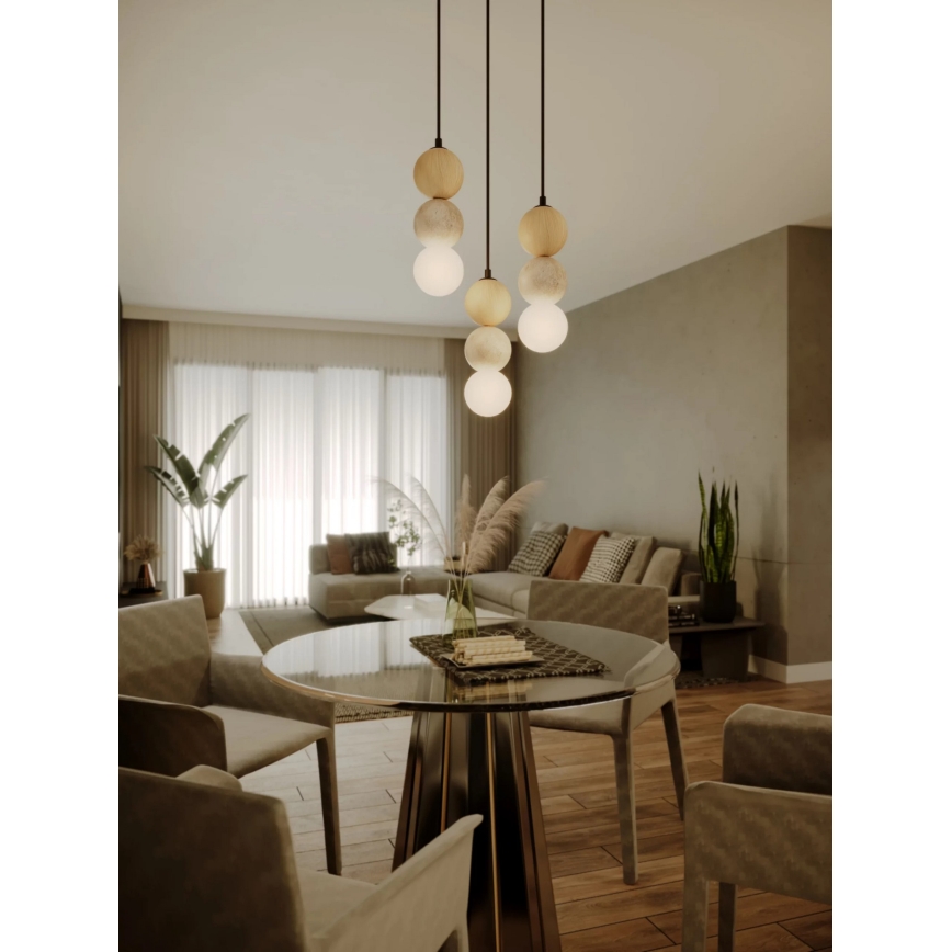 MAXLIGHT P0664 - Suspension sur câble ALICE 1xG9/7W/230V Ø 10 cm noire/beige