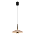 MAXLIGHT P0674 - Suspension LED sur câble MANUKA LED/12W/230V Ø 28 cm doré/beige