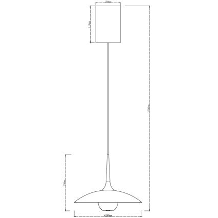 MAXLIGHT P0675 - LED-Hängeleuchte an Stahlseil MANUKA LED/12W/230V Ø 28 cm gold/blau