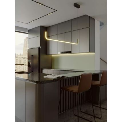 MAXLIGHT PO644 - Lampadario LED su cavo URUS LED/17W/230V nero