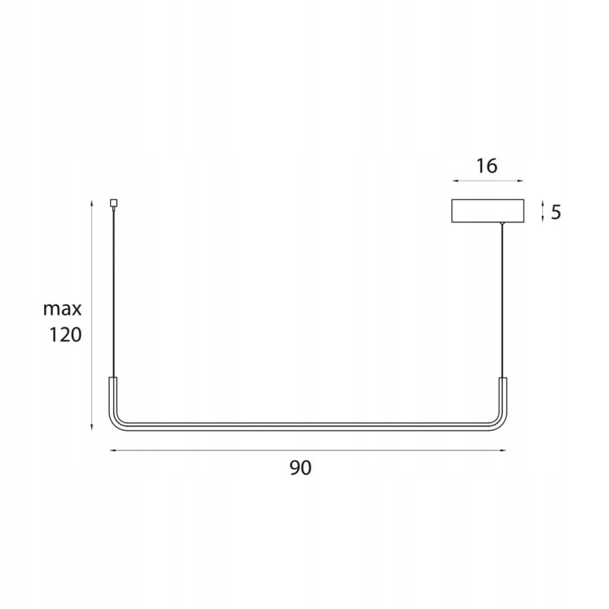 MAXLIGHT PO644 - Suspension LED sur câble URUS LED/17W/230V noir