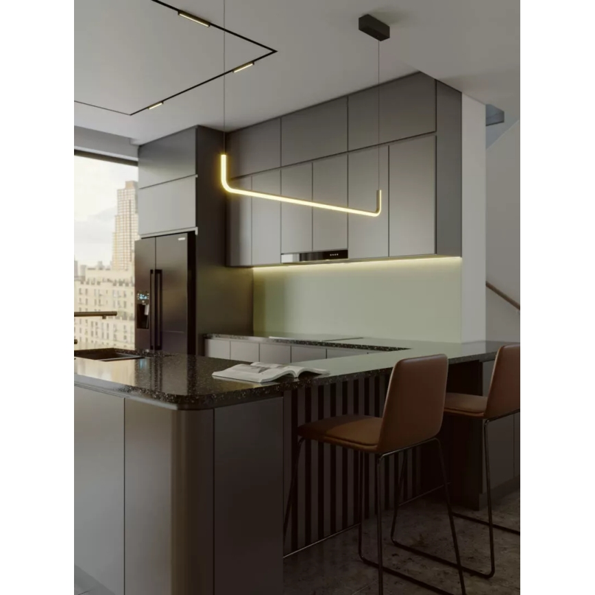 MAXLIGHT PO644 - URUS LED-Hängeleuchte an Kabel LED/17W/230V, schwarz