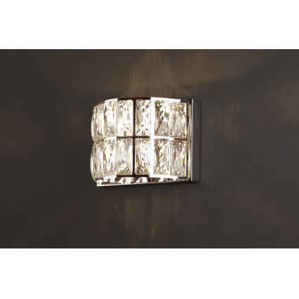 MAXLIGHT W0204 - Wandleuchte DIAMANTE 1xG9/42W/230V glänzendes Chrom