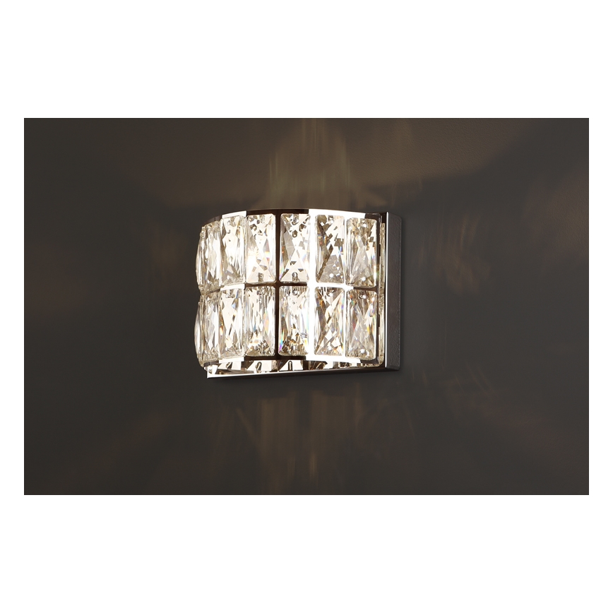 MAXLIGHT W0204 - Wandleuchte DIAMANTE 1xG9/42W/230V glänzendes Chrom
