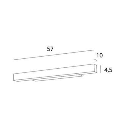 MAXLIGHT W0263 - Illuminazione specchio da bagno LED dimmerabile LINEAR LED/18W/230V 57 cm IP44 bianco