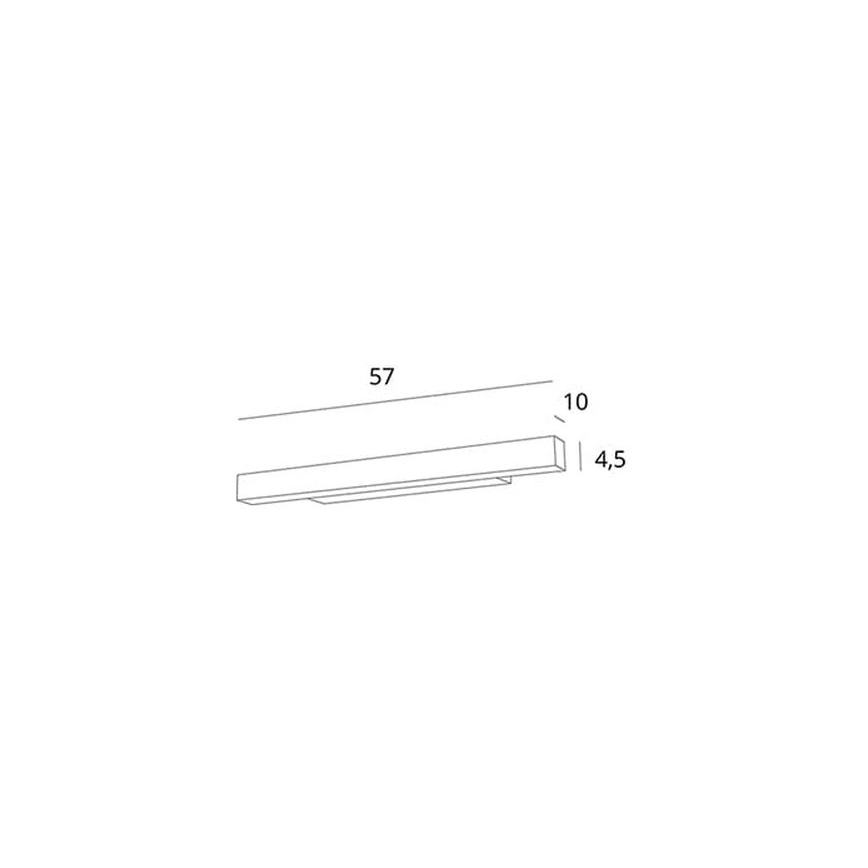 MAXLIGHT W0264 - Eclairage de miroir salle de bain à intensité variable LINEAR LED/18W/230V 57 cm IP44 noir