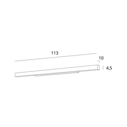 MAXLIGHT W0265 - Illuminazione specchio da bagno LED dimmerabile LINEAR LED/36W/230V 113,5 cm IP44 bianco