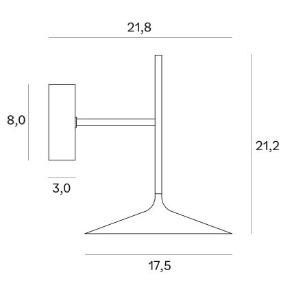 MAXLIGHT W0303 - Applique a LED HANA LED/6W/230V nero