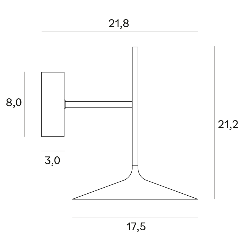 MAXLIGHT W0303 - Applique a LED HANA LED/6W/230V nero