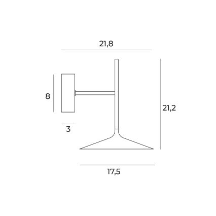 MAXLIGHT W0304 - Applique a LED HANA LED/6W/230V oro
