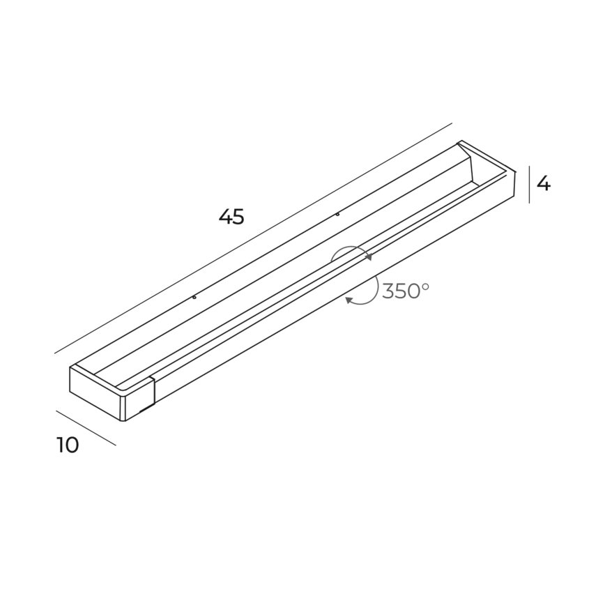 MAXLIGHT W0306 - LED-Wandleuchte für Badezimmer FLINK LED/12W/230V 45 cm IP44 weiß