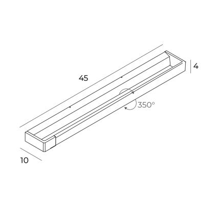 MAXLIGHT W0318 - Applique a LED da bagno FLINK LED/12W/230V 45 cm IP44 oro