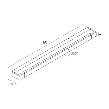 MAXLIGHT W0319 - Applique a LED da bagno FLINK LED/18W/230V 60 cm IP44 oro