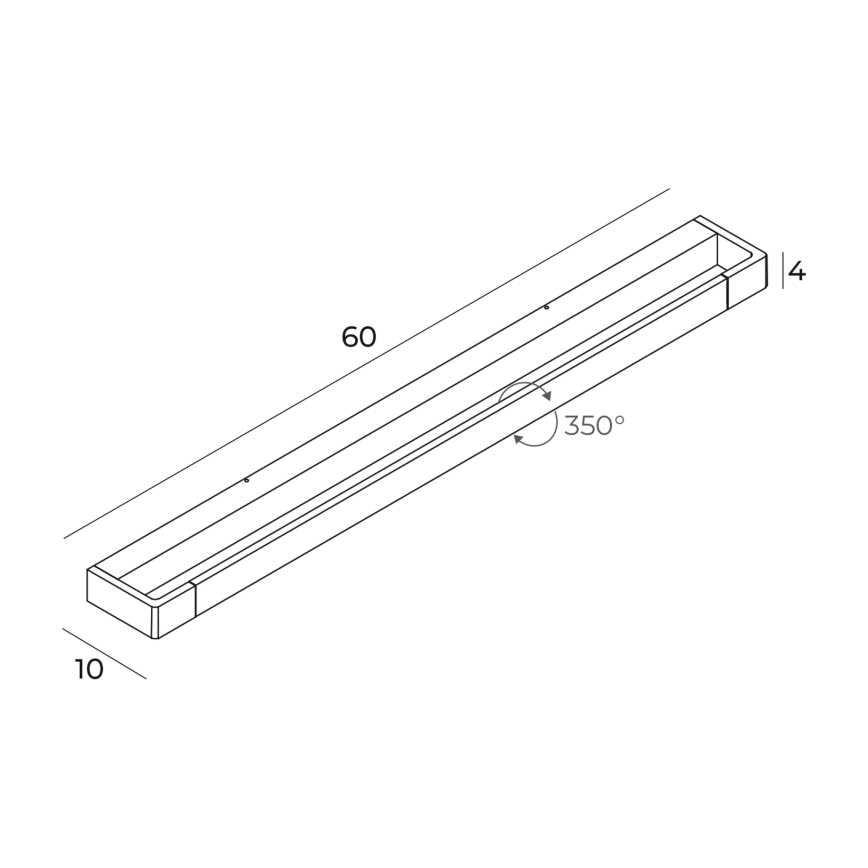 MAXLIGHT W0319 - Applique a LED da bagno FLINK LED/18W/230V 60 cm IP44 oro