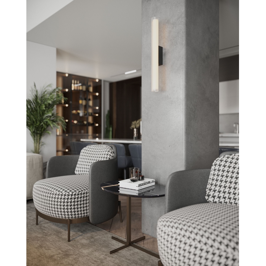 MAXLIGHT W0363 - LED-Wandleuchte für Badezimmer FAYETTE LED/6W/230V 31 cm IP44 schwarz