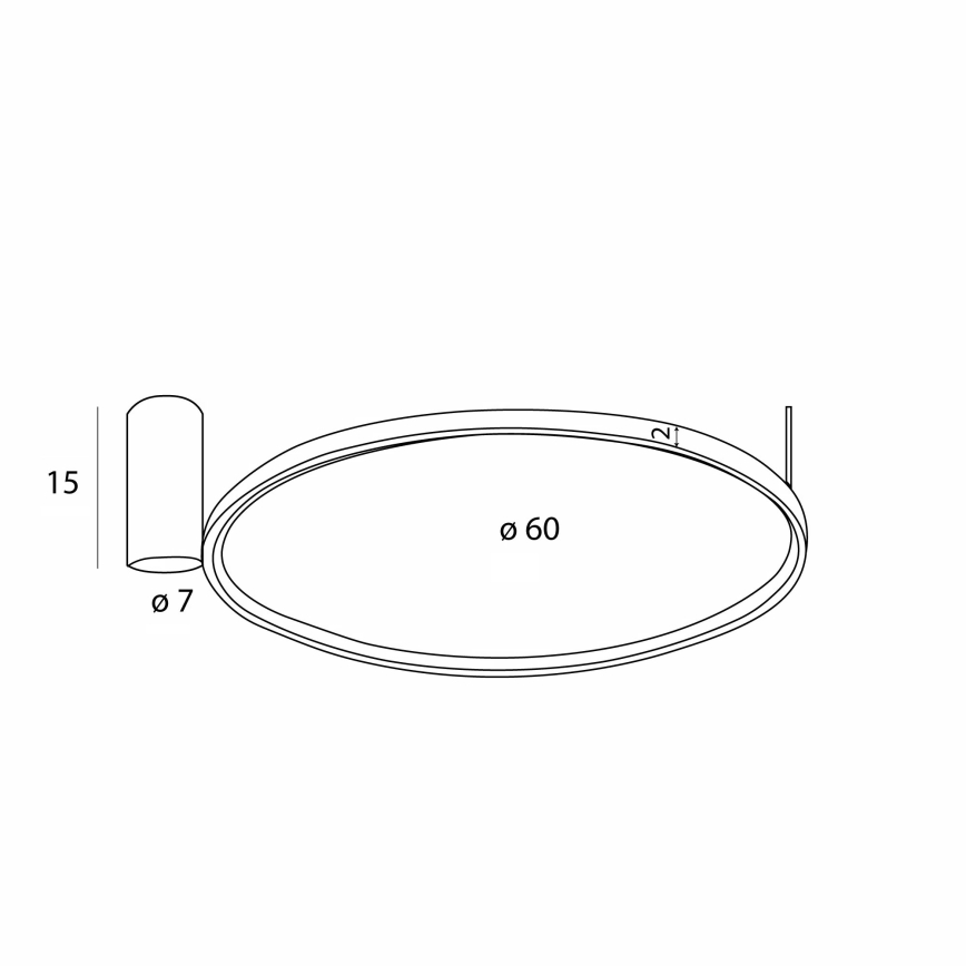 MAXLIGHT W0434 - Plafonnier LED pour salle de bains VISUAL LED/22W/230V Ø 60 cm IP44 blanc