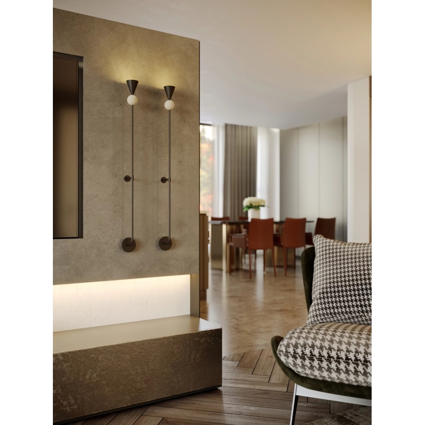 MAXLIGHT W0447 - Lampada da parete LED BINGO LED/8W/230V CRI 92 nera/beige