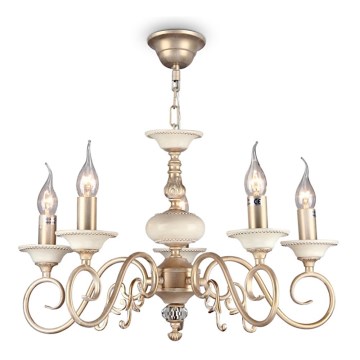 Maytoni ARM337-05-R - Lampadario a sospensione con catena PERLA 5xE14/60W/230V