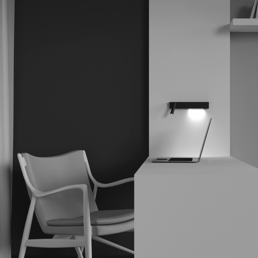 Maytoni C031WL-L8B3K - LED-Wandbeleuchtung COMODO LED/8W/230V schwarz