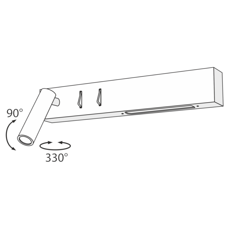 Maytoni C031WL-L8B3K - LED-Wandbeleuchtung COMODO LED/8W/230V schwarz