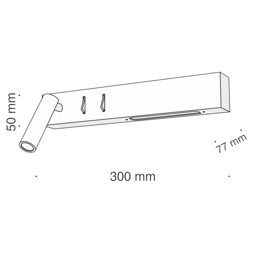 Maytoni C031WL-L8B3K - LED-Wandbeleuchtung COMODO LED/8W/230V schwarz