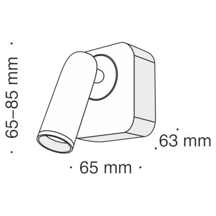 Maytoni C039WL-L3B3K - Luce Spot da parete a LED MIRAX LED/3W/230V nero
