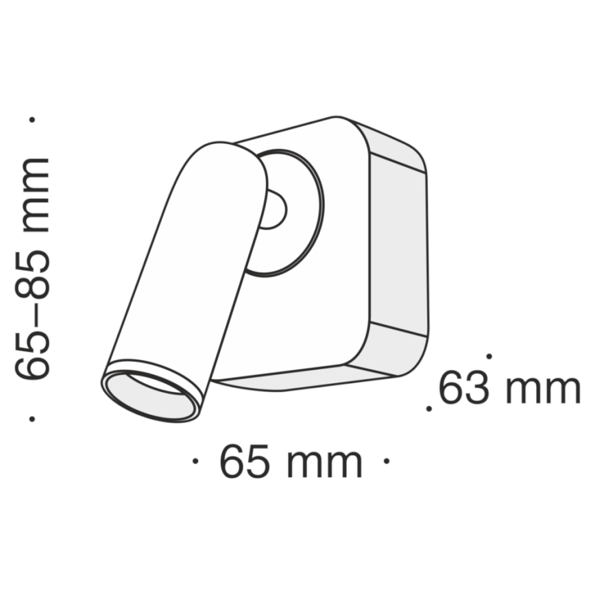 Maytoni C039WL-L3B3K - Luce Spot da parete a LED MIRAX LED/3W/230V nero