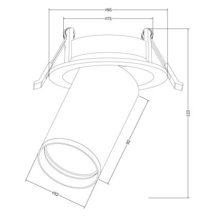 Maytoni C048CL-U-1WS - Faretto da incasso FOCUS 1xGU10/10W/230V cromo lucido