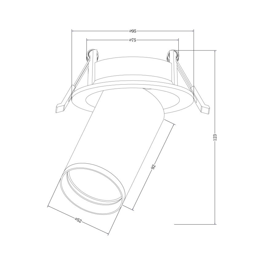 Maytoni C048CL-U-1WS - Faretto da incasso FOCUS 1xGU10/10W/230V cromo lucido
