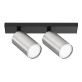 Maytoni C051CL-U-02BS - Spot FOCUS 2xGU10/10W/230V chrome mat/noir