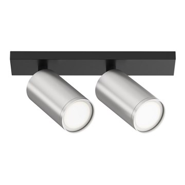 Maytoni C051CL-U-02BS - Spot FOCUS 2xGU10/10W/230V chrome mat/noir