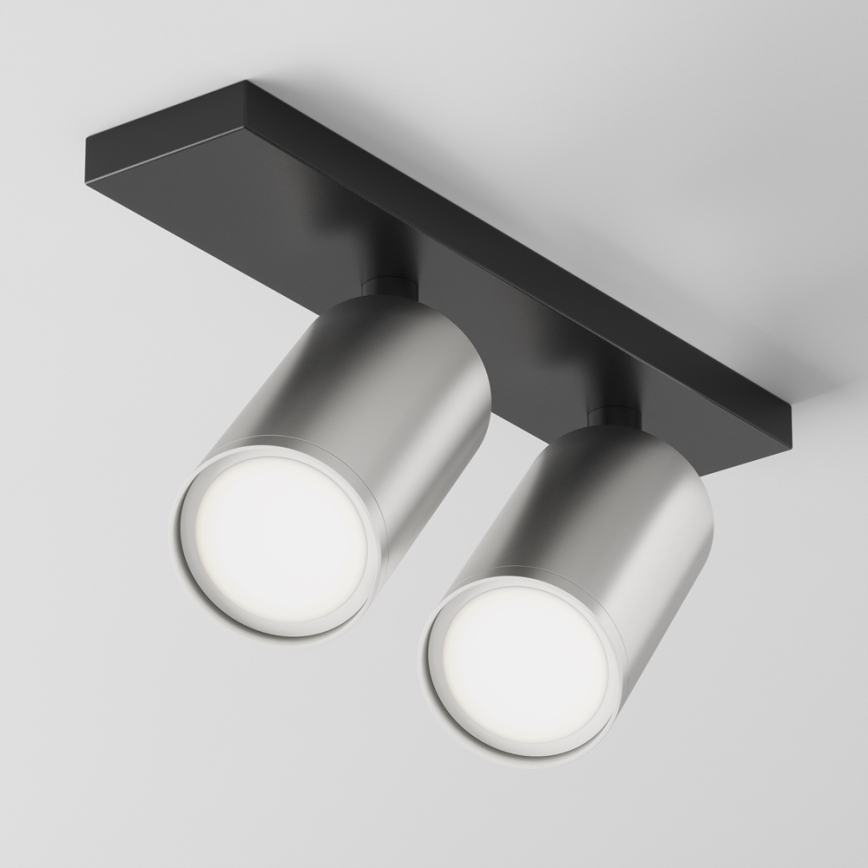 Maytoni C051CL-U-02BS - Spot FOCUS 2xGU10/10W/230V chrome mat/noir