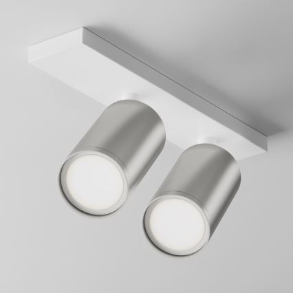 Maytoni C051CL-U-2WS - Faretto FOCUS 2xGU10/10W/230V cromo opaco/bianco