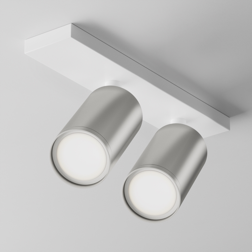 Maytoni C051CL-U-2WS - Faretto FOCUS 2xGU10/10W/230V cromo opaco/bianco