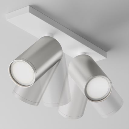 Maytoni C051CL-U-2WS - Faretto FOCUS 2xGU10/10W/230V cromo opaco/bianco