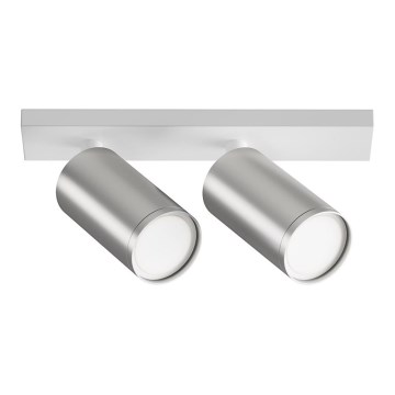 Maytoni C051CL-U-2WS - Faretto FOCUS 2xGU10/10W/230V cromo opaco/bianco