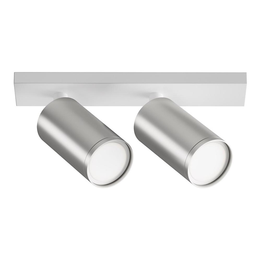 Maytoni C051CL-U-2WS - Faretto FOCUS 2xGU10/10W/230V cromo opaco/bianco