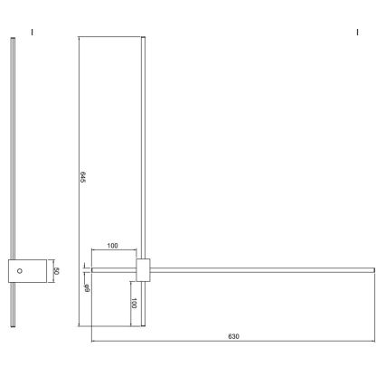 Maytoni C070WL-L12GB3K - Applique murale PARS LED/12W/230V CRI 90 noir