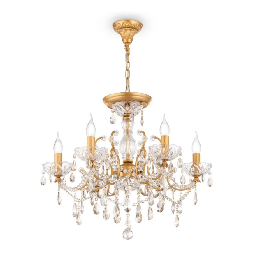 Maytoni DIA004-06-G - Kronleuchter an Kette SEVILLA 6xE14/60W/230V