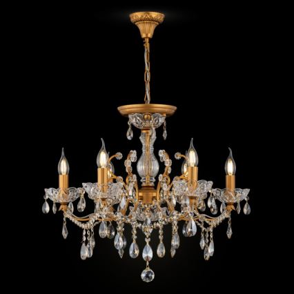 Maytoni DIA004-06-G - Lampadario a sospensione con catena SEVILLA 6xE14/60W/230V