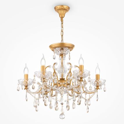 Maytoni DIA004-06-G - Lampadario a sospensione con catena SEVILLA 6xE14/60W/230V