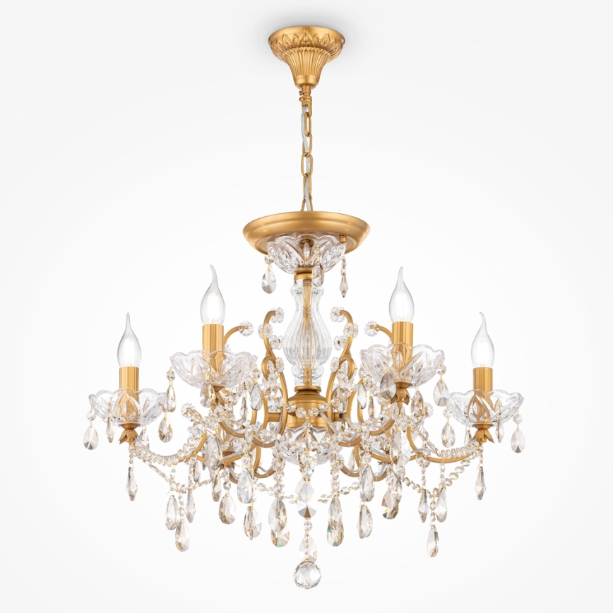 Maytoni DIA004-06-G - Lampadario a sospensione con catena SEVILLA 6xE14/60W/230V