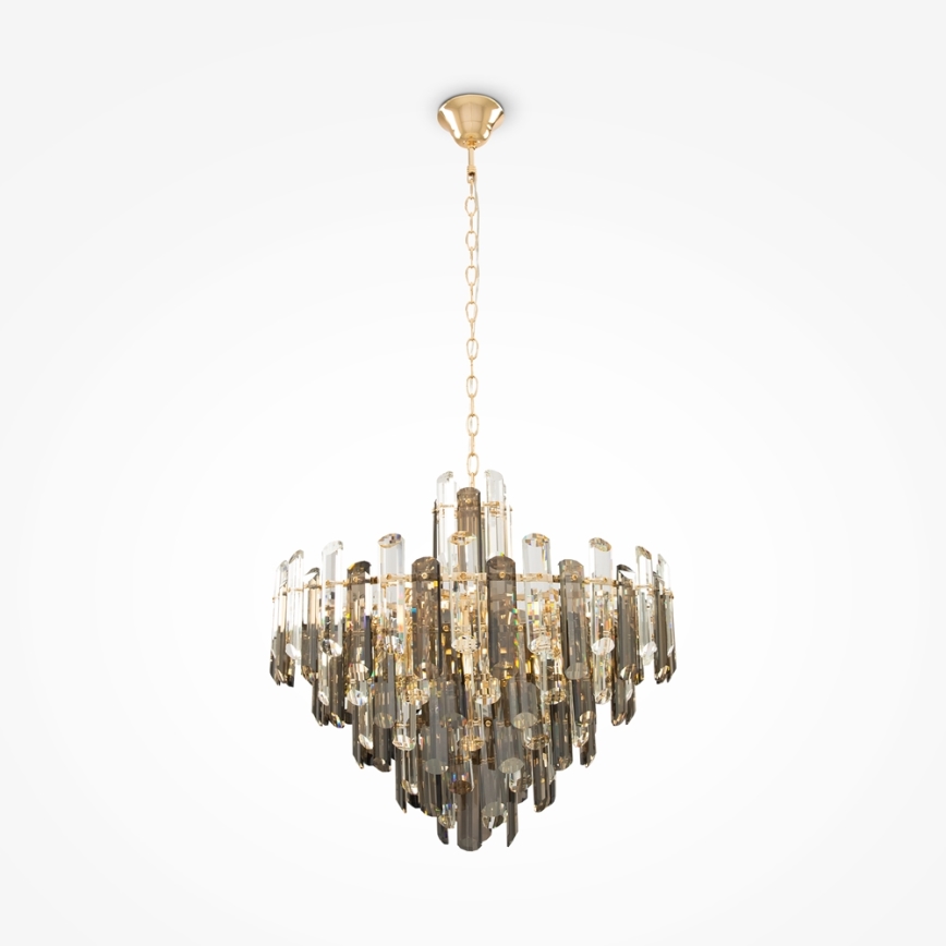 Maytoni DIA200PL-08G - Lampadario a sospensione con catena FLARE 8xE14/40W/230V