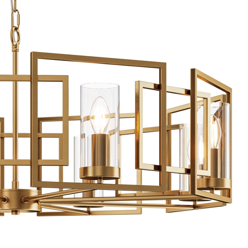 Maytoni H009PL-08G - Lampadario a sospensione con catena BOWI 8xE14/40W/230V